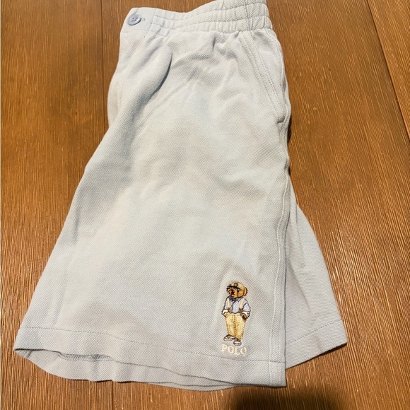 Polo by Ralph Lauren Kids Light Blue Shorts Embroidered Bear Size M - Picture 4 of 5